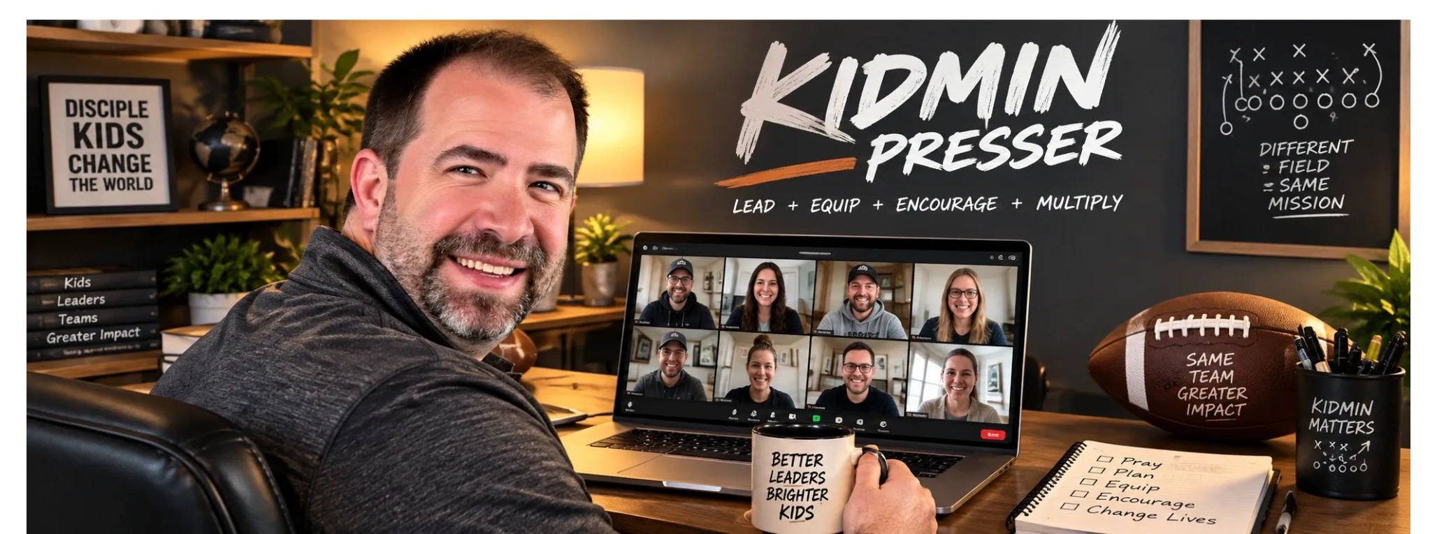 KidMin Presser — Lead, Equip, Encourage, Multiply